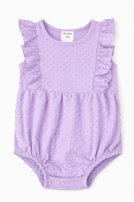 ROMPER MENINA OKIE DOKIE LILÁS POÁ