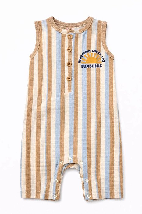ROMPER MENINO OKIE DOKIE LISTRAS SUNSHINE