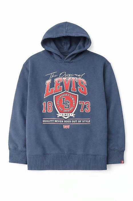 MOLETOM LEVIS AZUL MARINHO LOGO VERMELHA