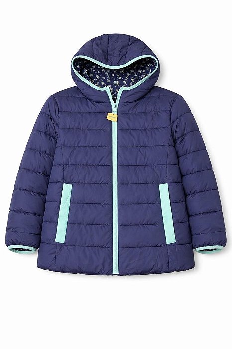 JAQUETA MENINA THEREABOUTS AZUL REVERSIVEL FLORAL