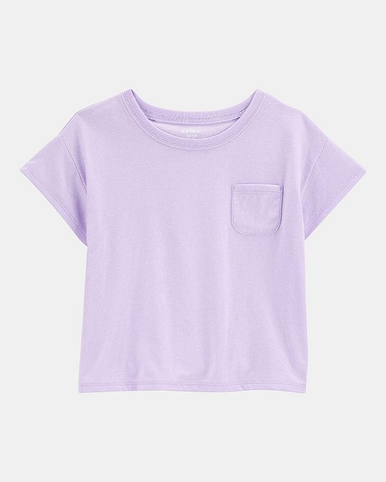 CAMISETA MENINA CARTERS LILÁS BOLSO