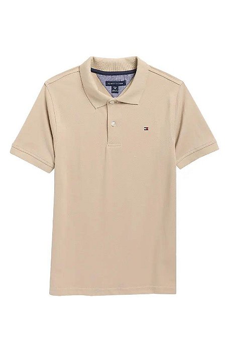 CAMISETA POLO TOMMY HILFIGER BEGE GOLA POLO