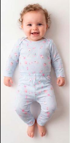 CONJUNTO DADOMILE 2 PÇS BODY E CALÇA AZUL DOCES MODAL