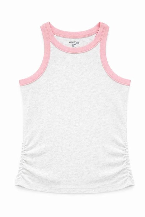 REGATA INFANTIL MENINA OSHKOSH CINZA COM BARRA ROSA
