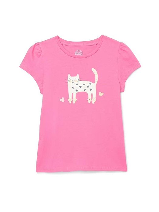CAMISETA WONDER NATION PINK GATO