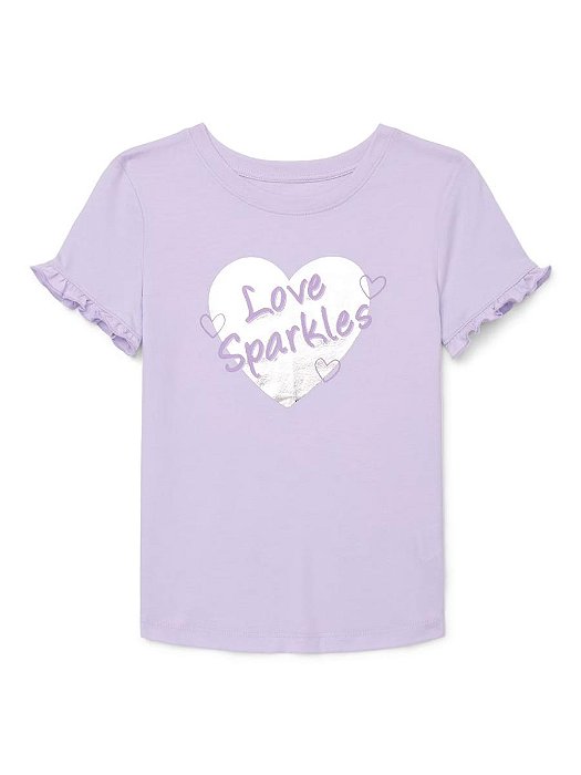 CAMISETA WONDER NATION LILÁS LOVE SPARKLES