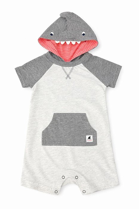 ROMPER CARTERS CINZA GORRO TUBARÃO