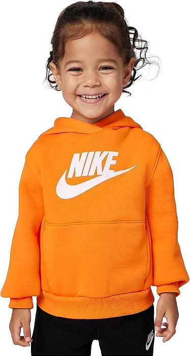 MOLETOM NIKE LARANJA LOGO BRANCA