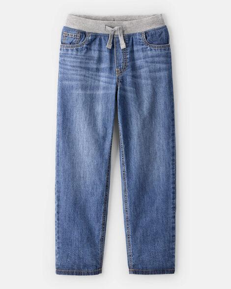 CALÇA JEANS OSHKOSH COS CINZA FORRO FLEECE AZUL MARINHO
