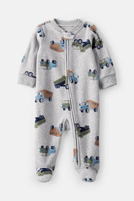 MACACAO FLEECE MENINO CARTERS CINZA CAMINHÃO