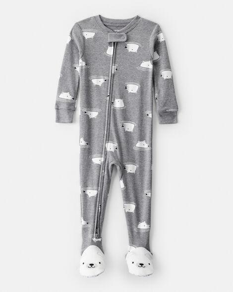 MACACAO ALGODÃO MENINO CARTERS CINZA URSO POLAR