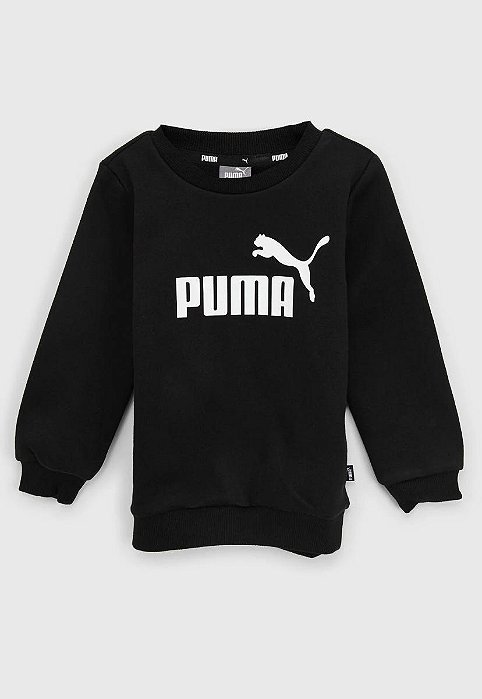 BLUSA MOLETOM PUMA PRETO FORRADO FLEECE