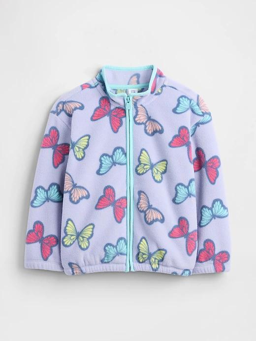 JAQUETA MENINA GAP LILÁS BORBOLETA FLEECE
