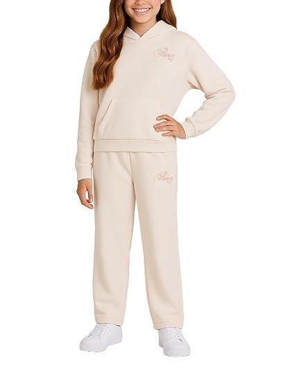 CONJ 2 PÇS MENINA PUMA ROSA LOGO BRILHANTE FORRADO FLEECE