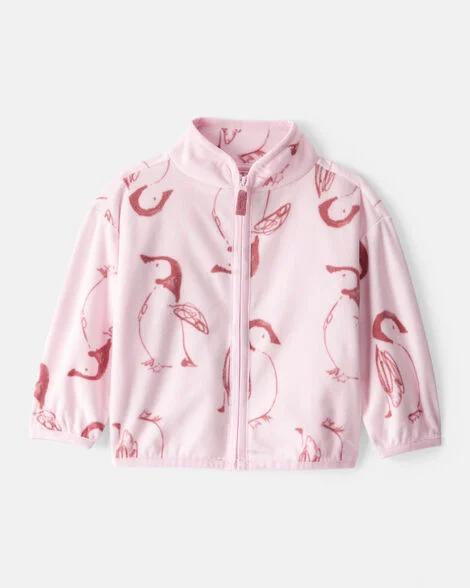 JAQUETA MENINA OSHKOSH FLEECE ROSA PINGUIM
