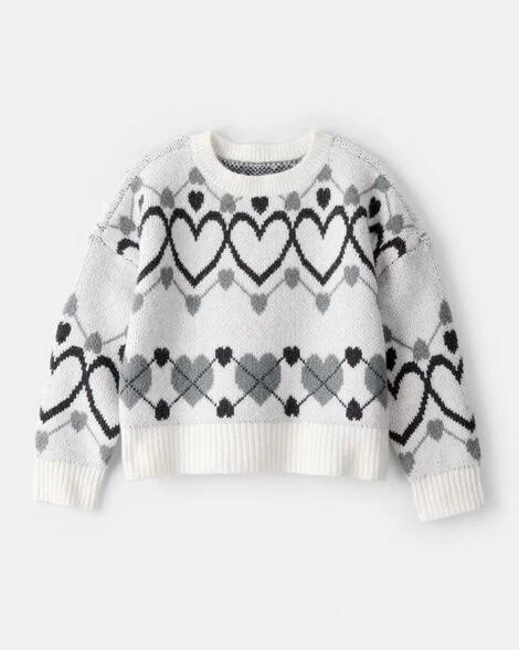 BLUSA LÃ MENINA CARTERS BEGE CORAÇÃO SUPER QUENTE