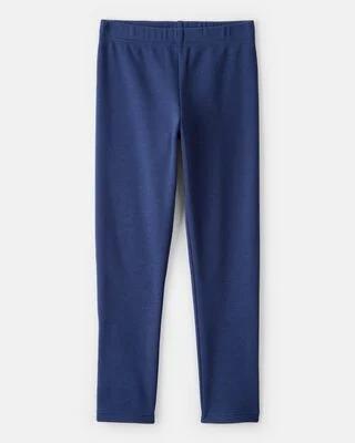 CALÇA LEGGING MENINA CARTERS AZUL FORRADA FLEECE