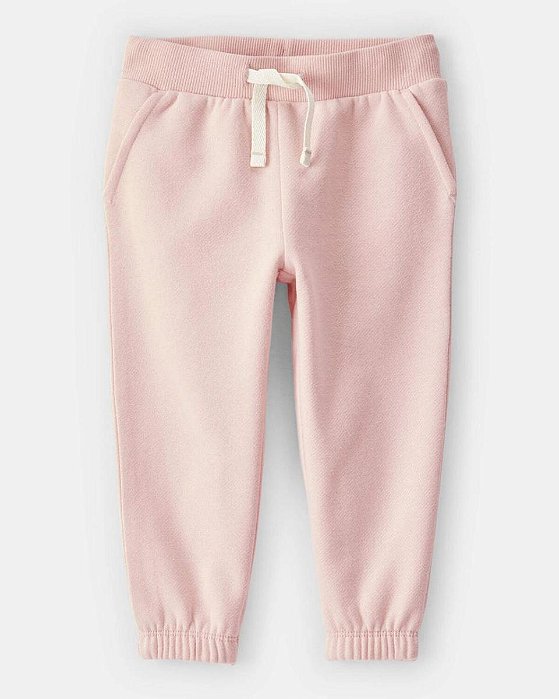 CALÇA MOLETOM MENINA CARTERS ROSA FORRADA FLEECE