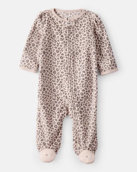 MACACAO MENINA CARTERS LEOPARDO PÉ FLEECE