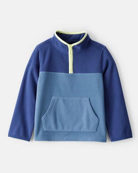 BLUSA MENINO OSHKOSH VERDE E AZUL ZÍPER NEON