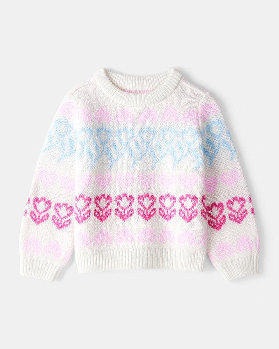 BLUSA MENINA CARTERS LÃ BRANCA CORAÇÃO