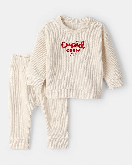 CONJ 2 PÇS MENINA CARTERS BEGE CUPIDO