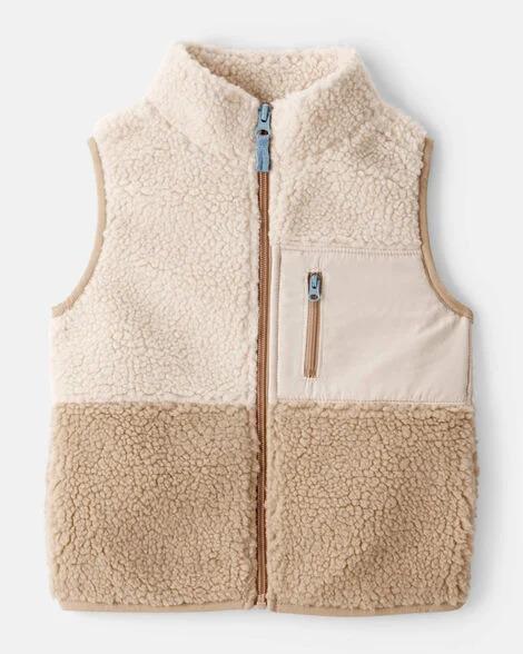 COLETE MENINO CARTERS BEGE ZIPER SHERPA