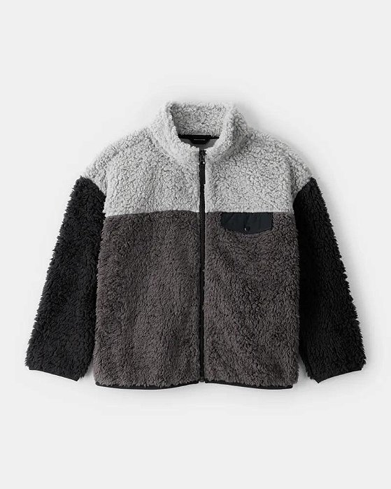 JAQUETA CARTERS MARROM E CINZA SHERPA
