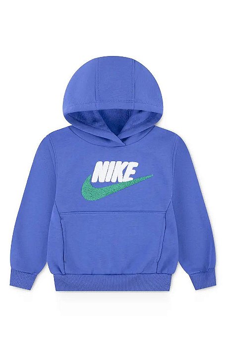 MOLETOM NIKE AZUL BORDADO BRANCO E VERDE