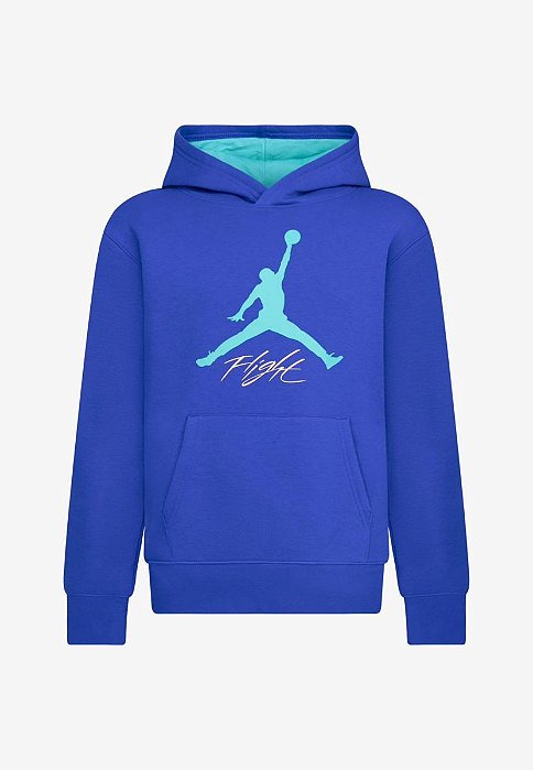 MOLETOM AIR JORDAN AZUL LOGO VERDE
