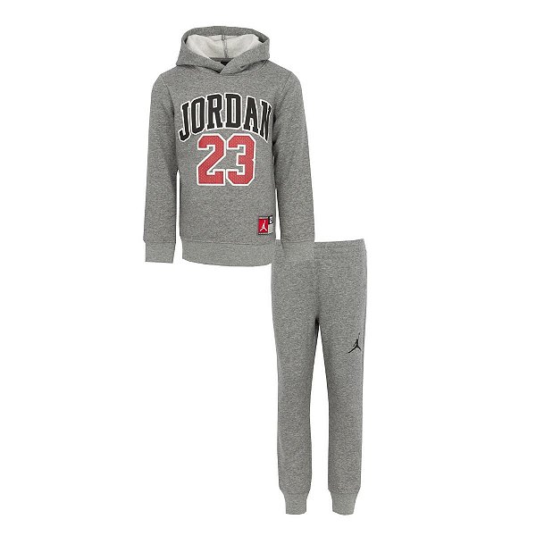 CONJ 2 PÇS MENINO AIR JORDAN CINZA LOGO JORDAN 23