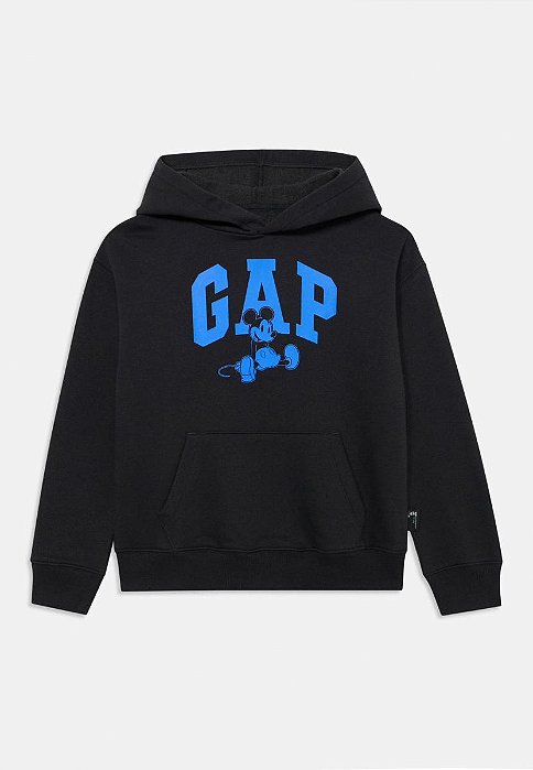 BLUSA MOLETOM GAP PRETO MICKEY AZUL