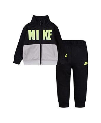 CONJ 2 PÇS MENINO NIKE PRETO LOGO NEON