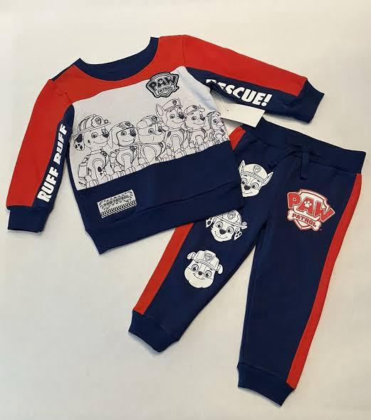 CONJ 2 PÇS MENINO NICKELODEON PAW PATROL AZUL E VERMELHO