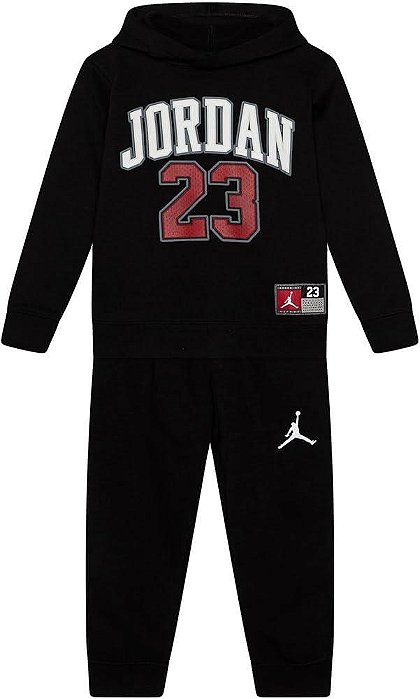 CONJ 2 PÇS MOLETOM AIR JORDAN PRETO FORRADO FLEECE