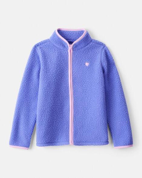 JAQUETA MENINA OSHKOSH ROXO CORAÇÃO SHERPA