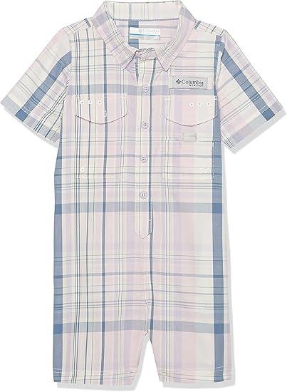 ROMPER COLUMBIA XADREZ AZUL E ROSA