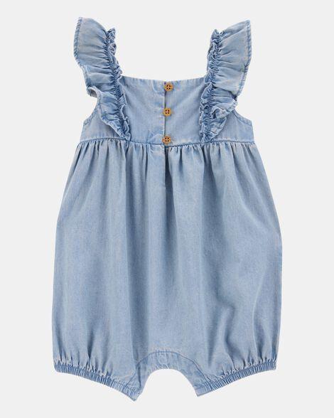 ROMPER MENINA CARTERS JEANS REGATA BOTÕES