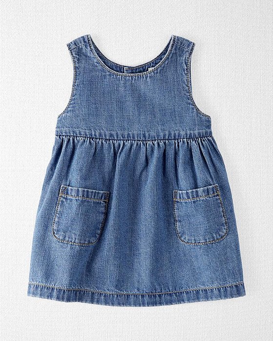 VESTIDO LITTLE PLANET JEANS REGATA BOLSO COM CALCINHA