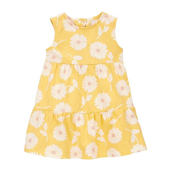 VESTIDO CARTERS AMARELO REGATA FLOR COM CALCINHA
