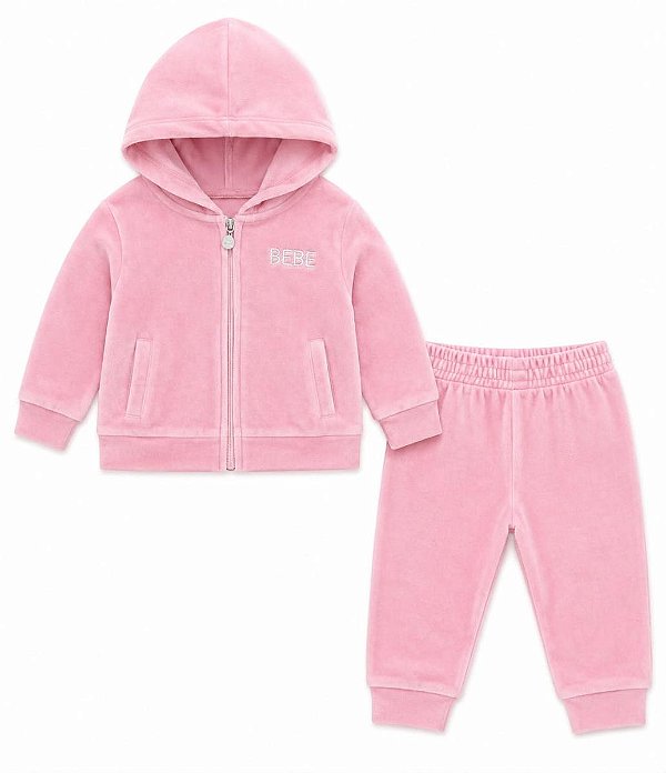 CONJ 2 PÇS MENINA BEBE SPORT LILÁS VELUDO