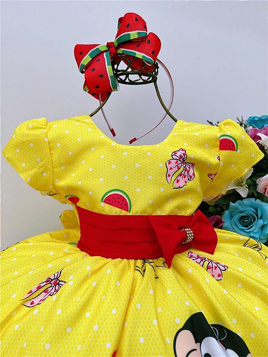Vestido Infantil Magali Amarelo Madame Mirim Madame Mirim