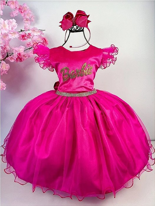 VESTIDO DE FESTA INFANTIL BARBIE