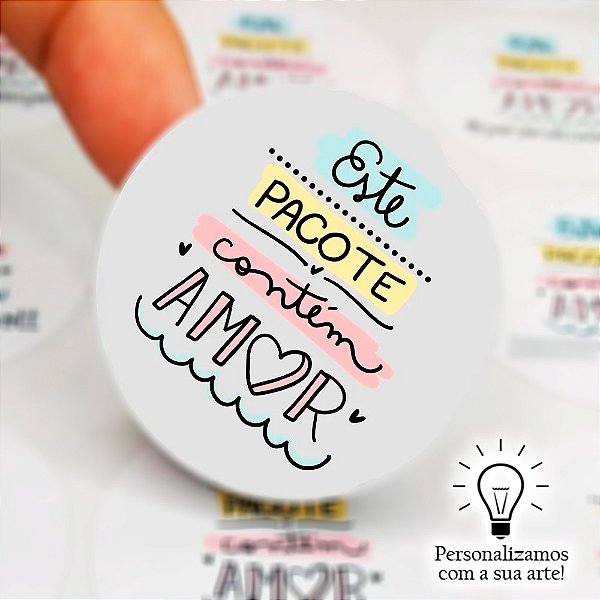 Adesivo Redondo Personalizado com Sua Arte
