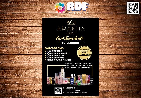 2.500 Panfletos - Amakha Paris - 10x14 - 90g - Colorido