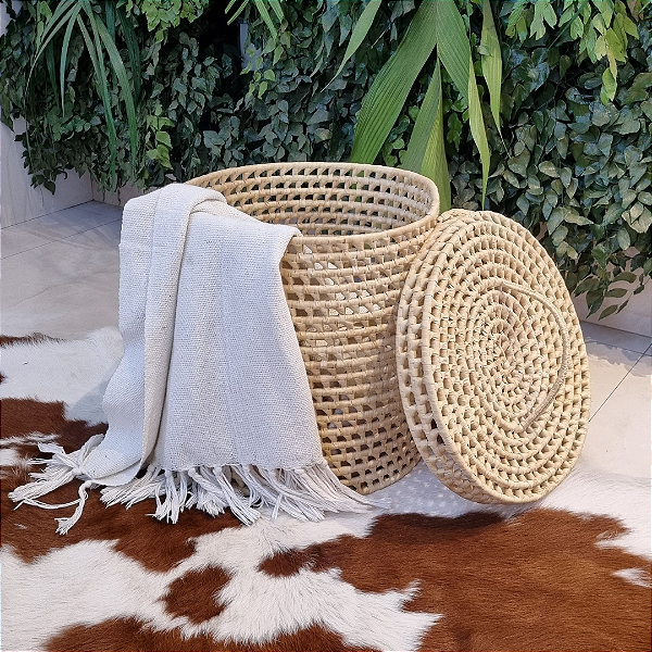 Cesto Organizador em Palha de Carnaúba Grande