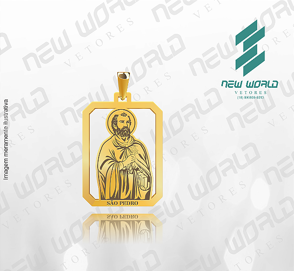 Arquivo de Pingente São Pedro - Formato DXF - Tamanho 30 mm
