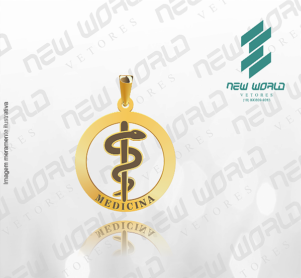 Arquivo de Pingente Medicina - Formato DXF - Tamanho 30 mm