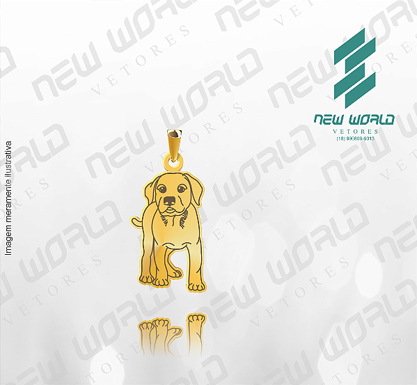 Arquivo de Pingente Cachorro 3- Formato DXF - Tamanho 20 mm