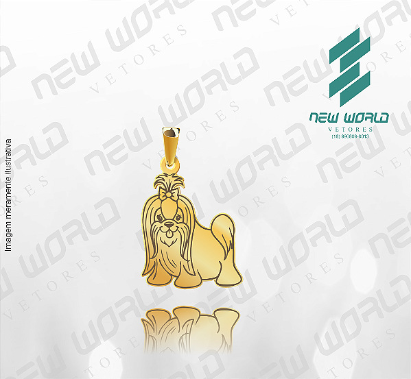 Arquivo de Pingente Cachorro 8 - Formato DXF - Tamanho 20 mm